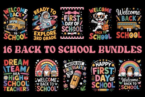 16 Ready to Learn Back to School Bundles: The Ultimate Design Kit for Custom Apparel and Gifts