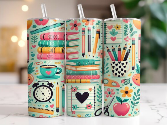 Back to School 20oz Tumbler Wrap PNG: Integrating Seasonal Designs into Your Production Workflow