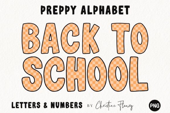Back to School Checkered PNG Alphabet: A Creative Resource for Sublimation Projects