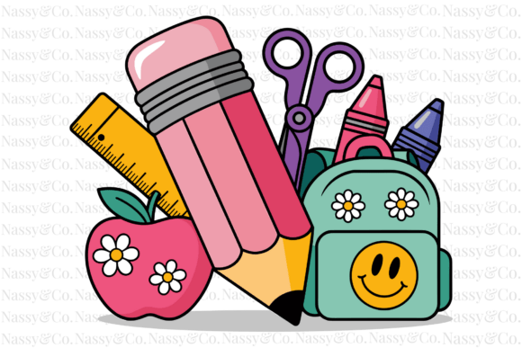 Back to School Supplies Pencil PNG for Creatives