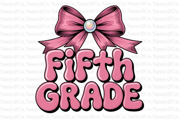 Fifth 5th Grade Back to School Bow PNG: A Versatile Design for Creative Projects