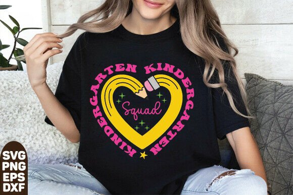 Kindergarten Squad Back to School Svg Design