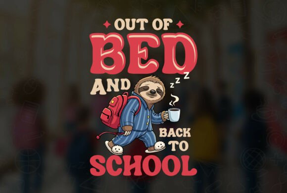Out of Bed and Back to School T Shirt 02