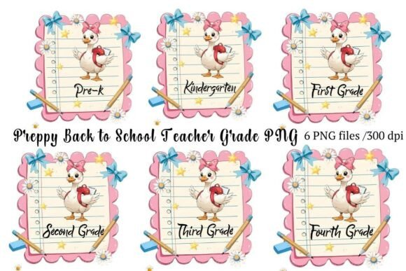 Preppy Back to School Goose PNG: A Whimsical Addition to Classroom Creativity