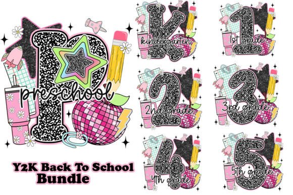 Preppy Back to School Y2K PNG Bundle: A Modern Twist on Nostalgic Design
