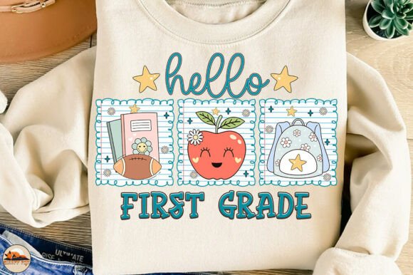 Preppy First Grade, Back to School PNG: A Versatile Design for Creative and Commercial Use