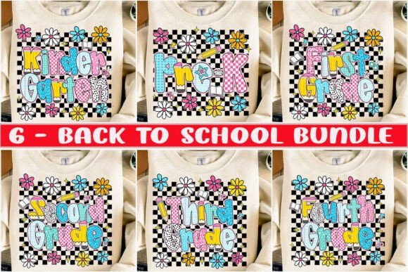 Retro Floral Pencil PNG for Back to School