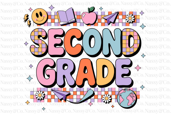 Second 2nd Grade Back to School Boho PNG