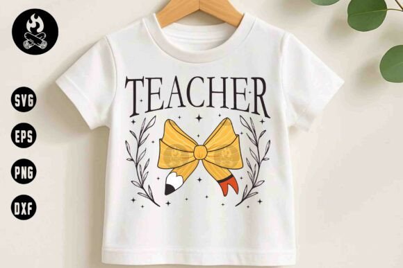 Teacher SVG: Pencil Bow, Back to School