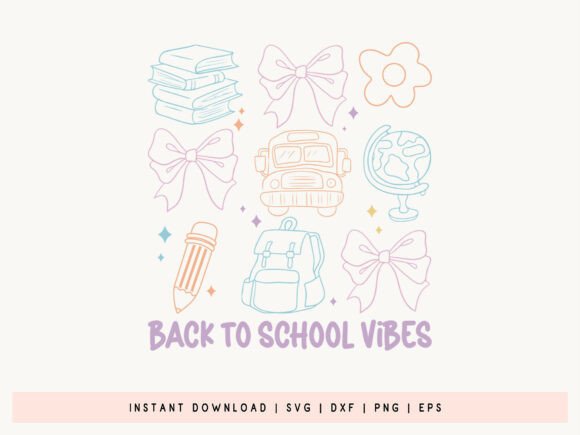 Transforming Classroom Decor and Apparel with the Coquette Back to School Vibes SVG Design